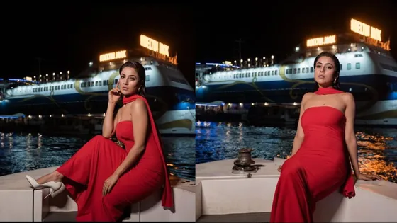 Shehnaaz Gill setting temperature high in her hottest Red gown, looks icon of Beauty