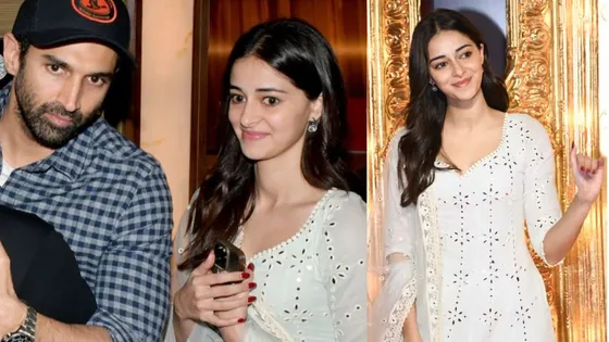 Rumoured couple Ananya Panday and Aaditya Roy Kapoor made a joint appearance at the Merry Christmas screening