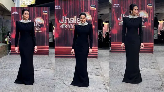 Malaika Arora stuns in a long black gown at Jhalak Dikhlaa Jaa 11
