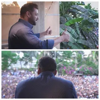 Salman Khan Waves At His Fans On Eid