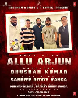 Allu Arjun, Sandeep Vanga Reddy And Bhushan Kumar Collaborating For A Mega Movie