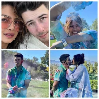 Priyanka Chopra And Nick Jonas Celebrates Holi In LA