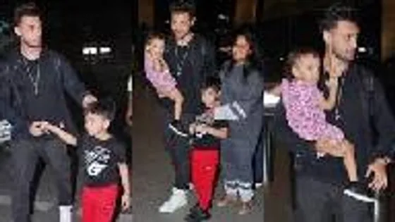 Ayush Sharma With Son Spotted At Airport