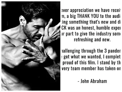 John Abraham Issues A Statement Owning The Response Attack Got