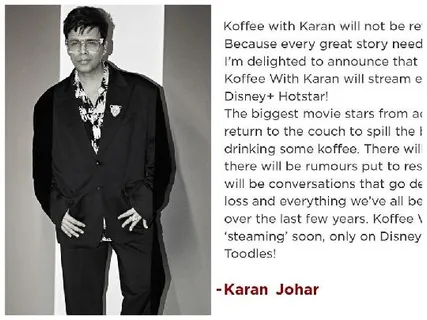 Koffee With Karan Season 7 Goes Digital Confirms Karan Johar