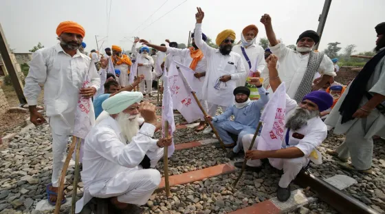 Farmers' Protests Cause Chaos in Punjab, Disrupting Train Services and Demanding Release of Fellow Protesters