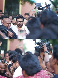 Chennai Erupts Spectacular Fan Frenzy As Ram Charan Departs After He Receives His Honorary Doctorate