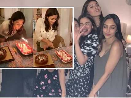 Bollywood Royalty Unites at Ranbir-Alia's Daughter Raha's Birthday Bash; Paparazzi Captures Cake Cutting Moment
