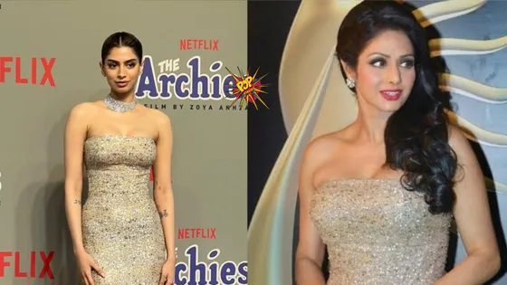 A touching tribute as Khushi Kapoor shines in Mother Sridevi's glamorous iconic gown at 'The Archies' premiere