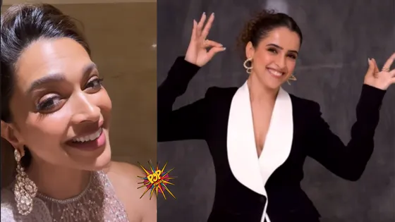Bollywood Celebrities like Deepika Padukone & Sanya Malhotra embrace the “Just looking like a wow” Meme