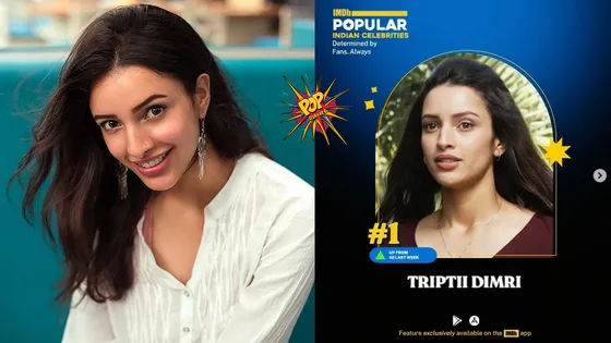 National Crush Triptii Dimri Secures the Top Spot on IMDb’s Popular Indian Celebrities List of the Week