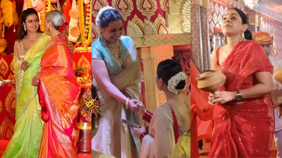 Viral Videos From Durga Puja Pandal: From Kajol, Jaya Bachchan's K3G Reunion, Anjali-Tina KKHH Moment To Sumona Chakravarti's Graceful Dhunuchi Dance