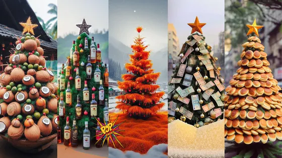 AI's Festive Wonderland: Christmas Trees Across India's Diverse Shades