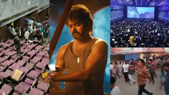 Thalapathy Vijay Fans Erupts Extreme Chaos At 'Leo' trailer Launch