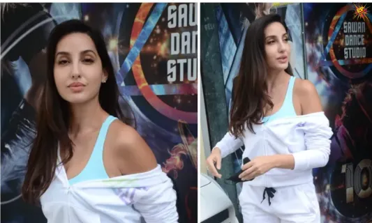 Nora Fatehi's Street style is the Definition of Cool Athleisure and LV Backpack