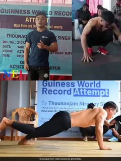 Unbelievable : Guinness Book of World record 109 Push-ups in 1 Minute by Manipur Boy , Here are the Secrets of his Fitness :