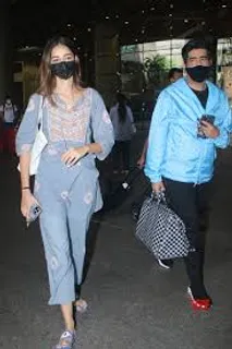Papped! Ananya Panday and Manish Malhotra were clicked as they headed for the airport