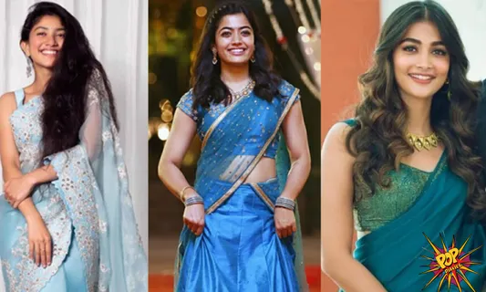 Sai Pallavi, Rashmika Mandanna and Pooja Hegde Dazzle in Blue Ethnic Desi Sarees, Fans Love It