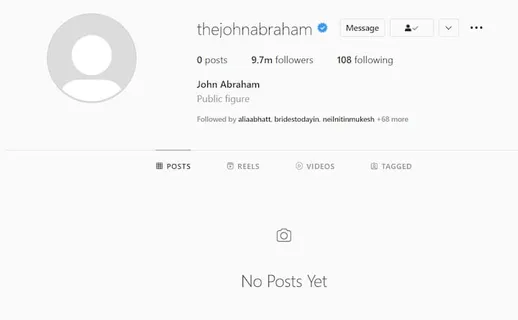 John Abraham Deletes his Instagram Photos; Read why: