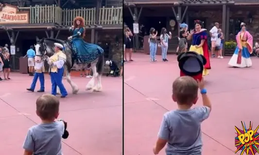 A Disney princess gets a hat tipped by a 4 year old boy, know the unexpected reaction: