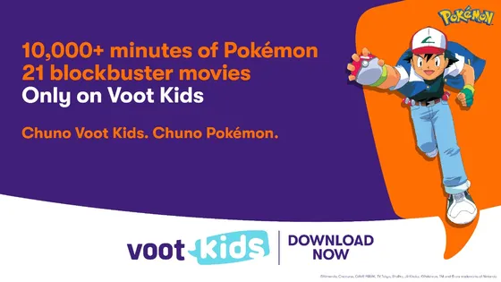 Voot Kids is the new digital home for the anime franchise, Pokémon .Voot Kids brings little fans closer to their favorite series, Pokémon, with 21 blockbuster movies and over 10,000 minutes of exciting Pokémon Anime Series