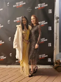 Indian Actress Nitu Chandra Srivastava dazzles in a mesmerizing saree at the premiere of 'Never back down : Revolt '  in los Angeles!