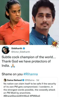 After all the trolls Siddharth clarifies his tweet; 'This was not nice' Saina Nehwal hits back