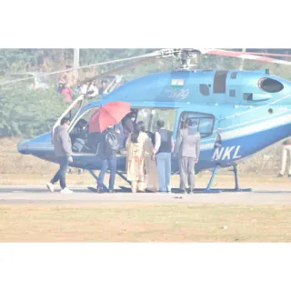 Vickat Wedding: Newly Wed Couple Jaipur Airport in Helicopter; Watch Here: