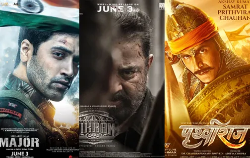 1st Wednesday Box Office - Samrat Prithviraj Falls, Major Is Good , Vikram Is Excellent