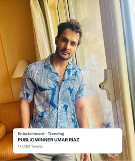 Umar Riaz creates history by crossing 17 million tweets and becomes the most tweeted contestant ever in the history of Bigg Boss!