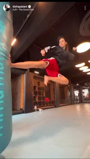 Disha Patani leaves fans impressed as she practices a flying kick like a pro – watch video!