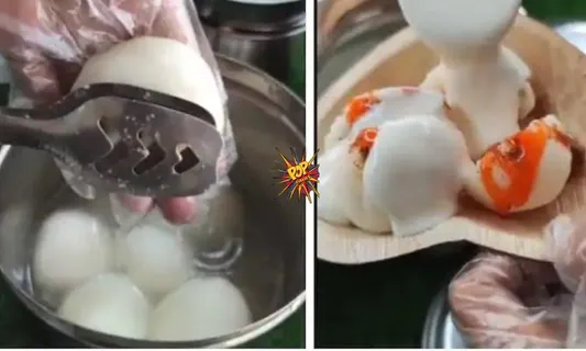 Viral Video: The man makes the combination of the rasgulla, tamarind chutney and yogurt, see the netizens nauseous reacts!