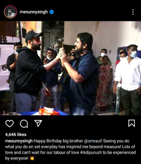 Sunny Singh sends birthday wishes to the director of Adipurush!