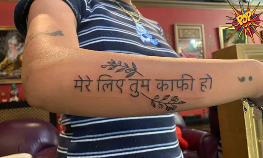 Unbelievable  : Ayushmann Khurrana's fan tattooed the lyrics of his song - Mere Liye Tum Kaafi Ho on her arm as a token of love :