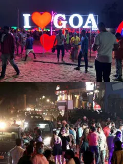 Shocking : Large Crowd In 1 Popular Goa Beàch in Times of Increase of  Covid and Omicron :