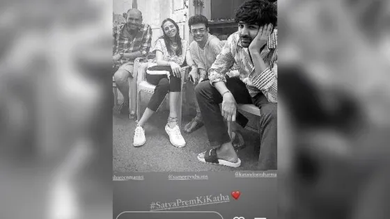 Satya Prem Ki Katha: Kartik Aaryan amazes his fans with 'In between takes' picture