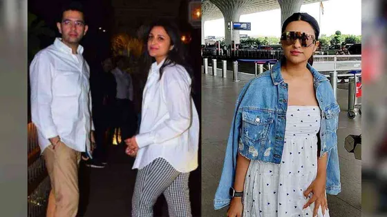 Amid engagement rumours Parineeti Chopra and Raghav Chadha spotted at Delhi airport