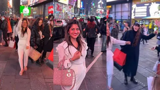 Viral video: A girl grooves on Badshah's 'Tere Naal Nachna' at New York Times; joined by passers-by