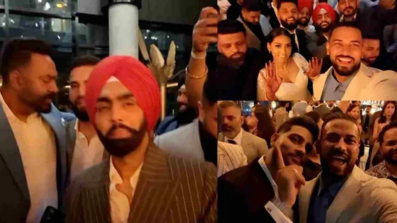 Ammy Virk, Karan Aujla, Garry Sandhu groove together at friend's wedding; pictures go viral