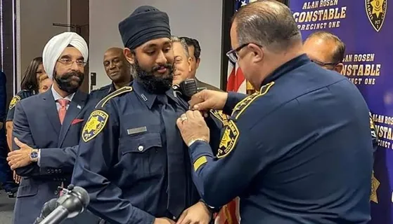 History Created! Amrit Singh Becomes First Turbaned Sikh Deputy Constable In Harris County, US