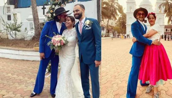 Ranveer Singh attends manager's wedding in Goa, while twinning with the groom in Blue suit