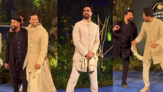 Vicky Kaushal grooves to Punjabi song as he walks on the ramp as show stopper