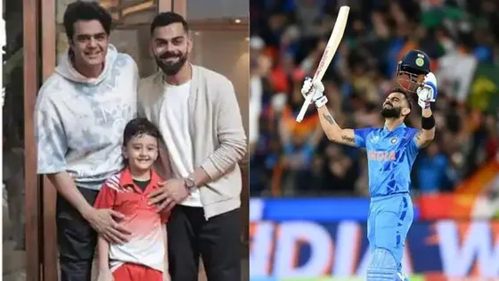 Maniesh Paul's son meets Virat Kohli, actor says 'loved the way he was cheering during India-Pakistan match'