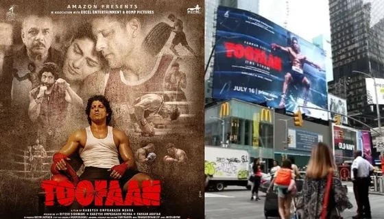 Farhan Akhtar's dream came true as 'Toofan's promo features on New York's Times Square!