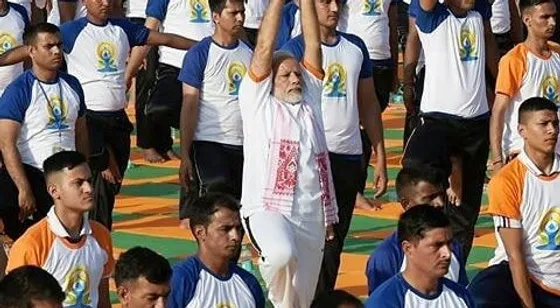 PM Modi Performed Asanas With Volunteers In Dehradun: International Yoga Day