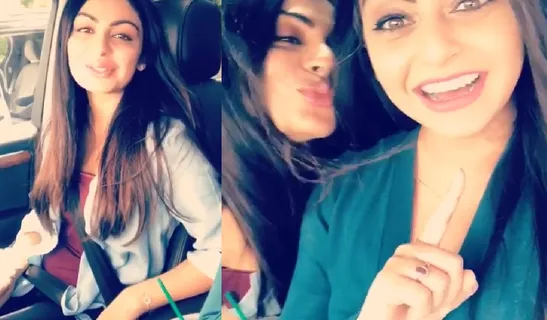 Nisha Bano Shared A Candid Moment With Neeru Bajwa From The Sets Of 'Aate Di Chiri'