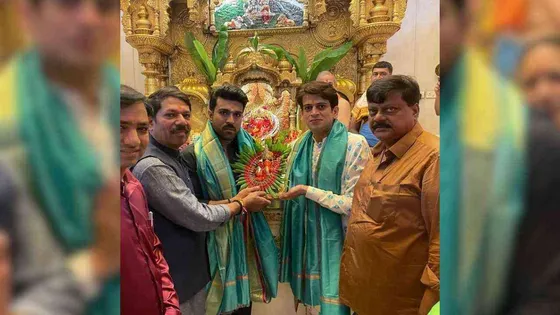 Ram Charan Seeks blessings at Siddhivinayak temple in Mumbai; pictures go viral