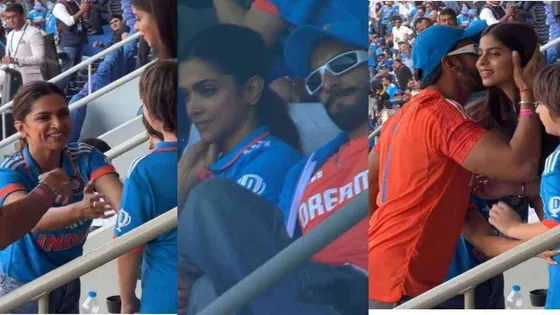 Deepika Padukone, Ranveer Singh shower kisses on SRK's youngest Son AbRam at World Cup Finals; Video Goes viral!