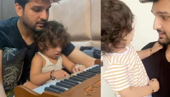 Yuvraj Hans's son Hreedan has everyone's heart as he tries to play Harmonium!