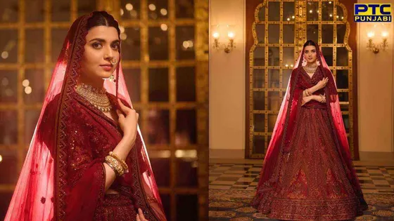 Nimrat Khaira:ਲਾਲ ਜੋੜੇ 'ਚ ਦੁਲਹਨ ਵਾਂਗ ਸਜੀ ਹੋਈ ਨਜ਼ਰ ਆਈ ਨਿਮਰਤ ਖਹਿਰਾ, ਅਦਾਕਾਰਾ ਦੀ ਤਸਵੀਰਾਂ ਨੇ ਖਿੱਚਿਆ ਫੈਨਜ਼ ਦਾ ਧਿਆਨ